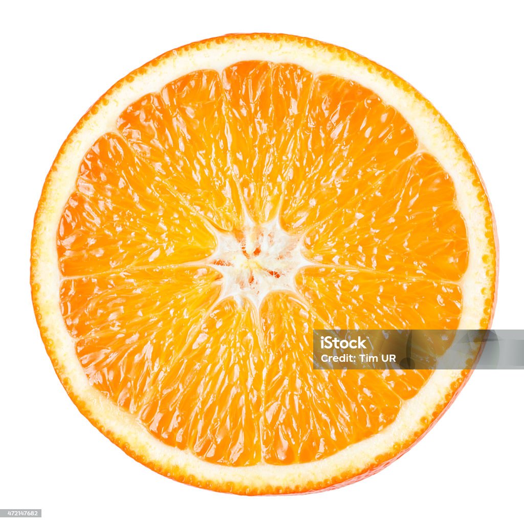 Orange slice isolated on white background Orange - Fruit Stock Photo