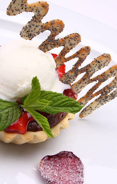 istock Strawberry Tart With Ice Cream 472148279