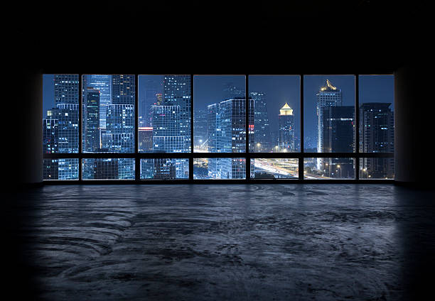 istock beautiful night scene outside the windows 472149385