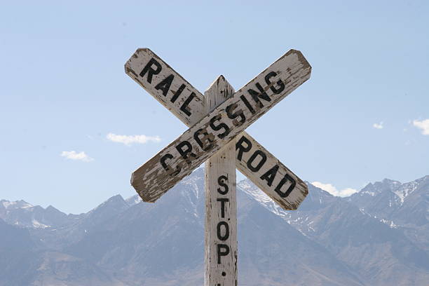 istock Wooden Railroad Crossing Sign 472150912