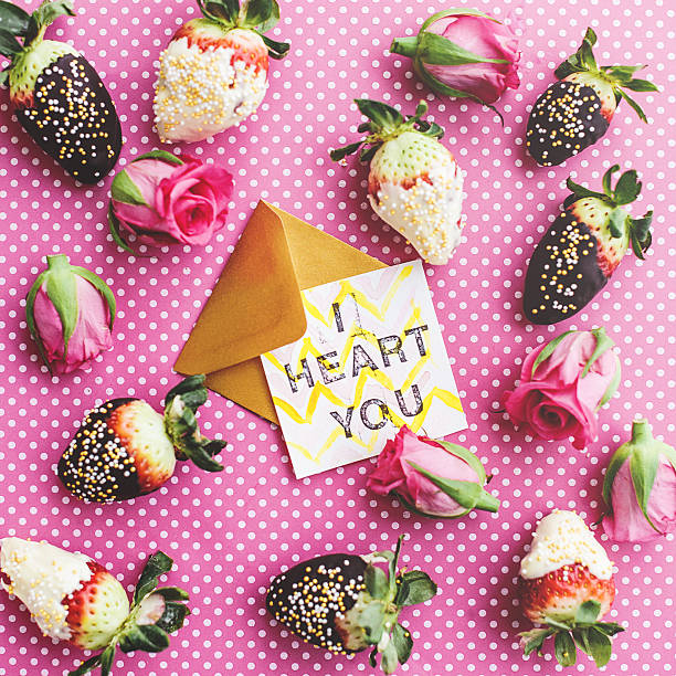istock Strawberries and roses close up for Valentines day 472150925