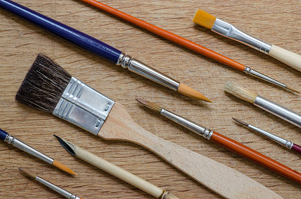 istock Selection of Watercolor and Acrylic Brushes 472151140