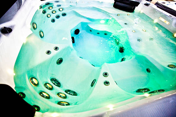 istock Hot Tub With Jets And Lights Close Up 472151300