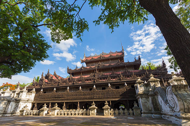 Shwenandaw Kyaung Temple stock photo