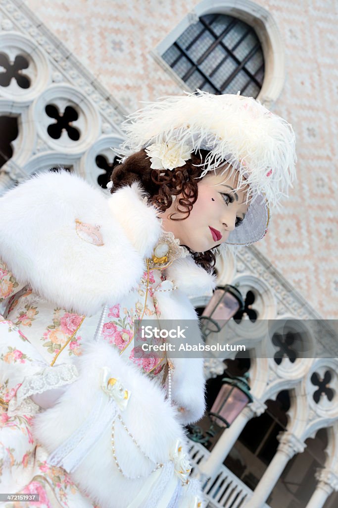 Attraente maschera dal Palazzo Ducale-Venezia, Carnevale di Venezia, Italia, Europa - Foto stock royalty-free di Adulto