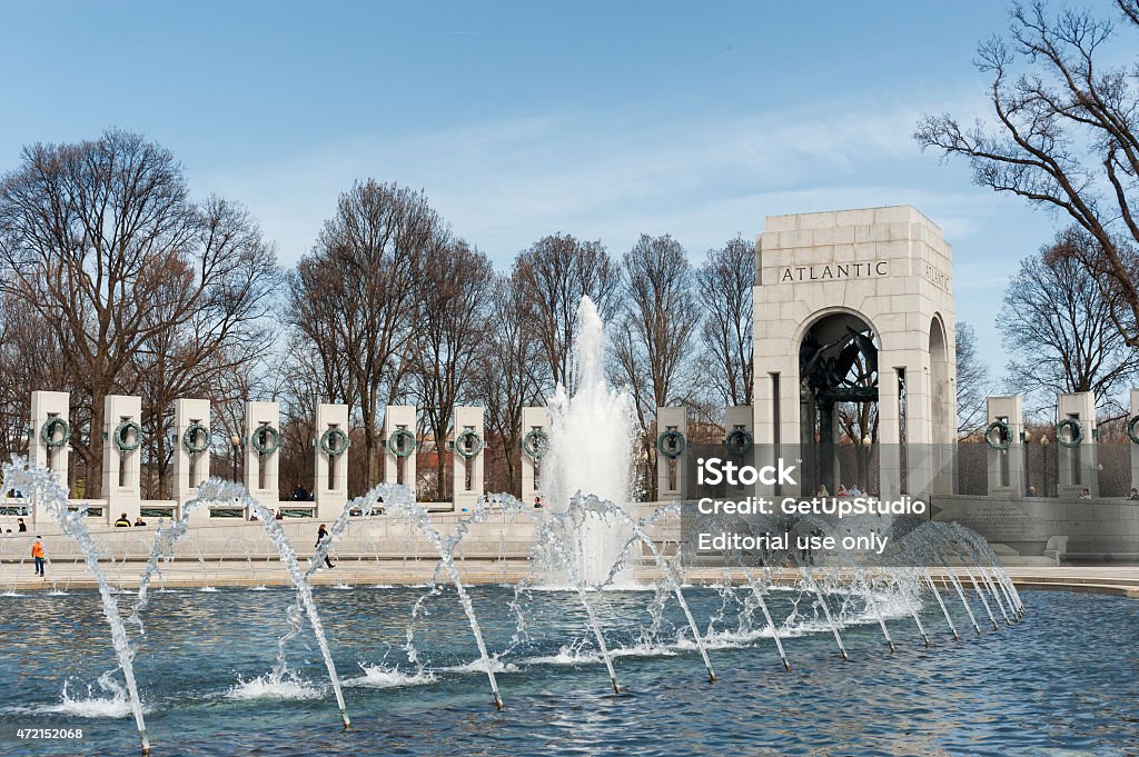 National World War II Memorial in Washington DC, Atlantic Arch Washington DC, USA - April 5, 2015: National World War II Memorial in Washington DC 2015 Stock Photo