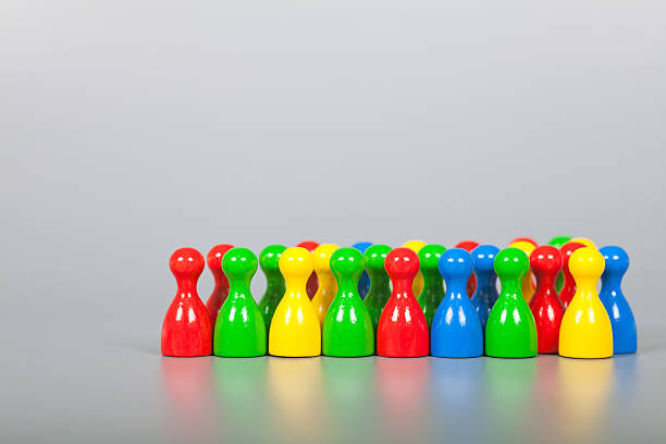 istock Group of Ludo figures difersity methaphor 472152820