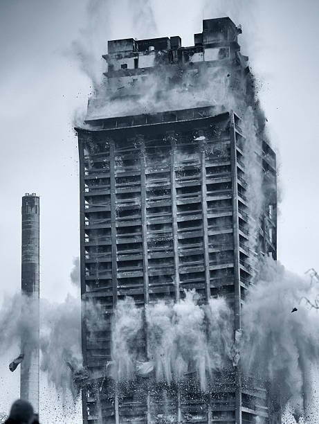 istock Implosion of the AFE Tower, Frankfurt 472153989
