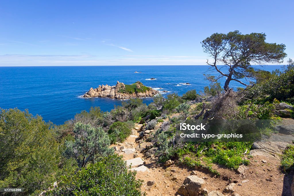 Beautiful Mediterranean Coast Beautiful Mediterranean Coast, was seen near St. Tropez, South of France. 2015 Stock Photo