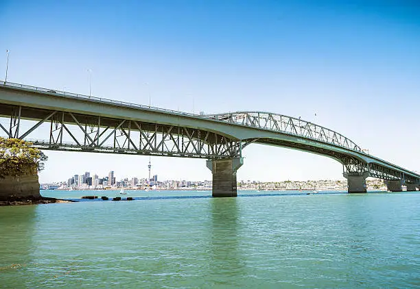 Photo of Auckland Skyline under the Harbour Bridge