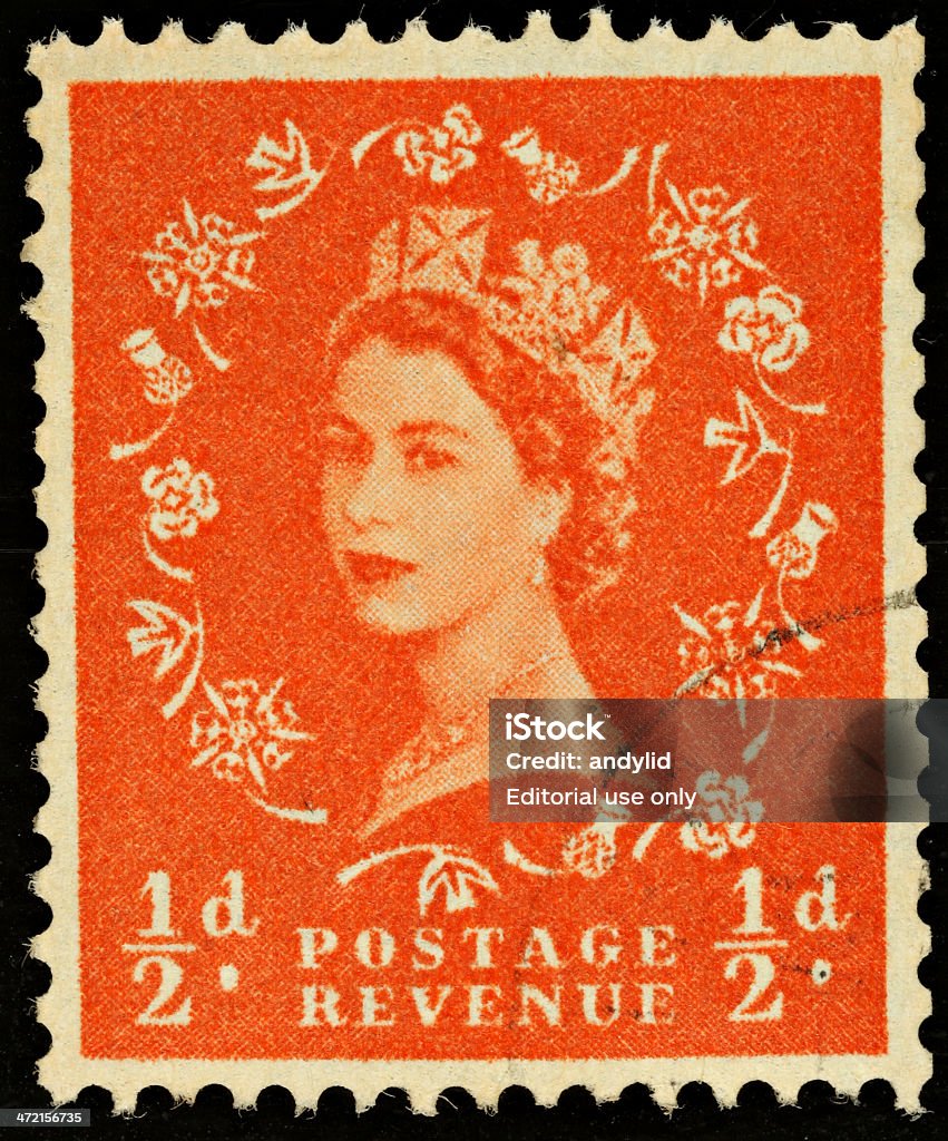 British Vintage Reina Isabel Ii Sello Postal Foto De Stock Y Más Banco