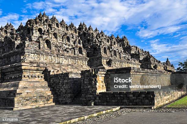 Borobudur Complex Yogjakarta In Java Stock Photo - Download Image Now - Architecture, Asia, Backgrounds