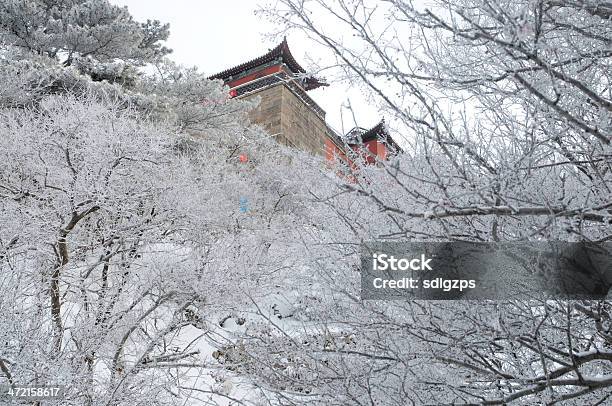 Тайшань В Снег — стоковые фотографии и другие картинки Азия - Азия, Без людей, Белый