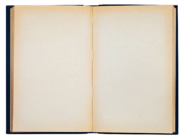 istock Blank paged book with black cover on a white background  472159195