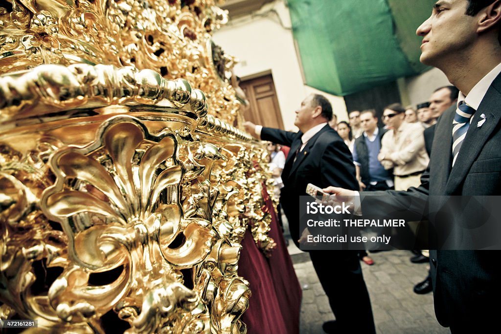 Semana Santa celebrações de Sevilha - Royalty-free Carro Alegórico Foto de stock