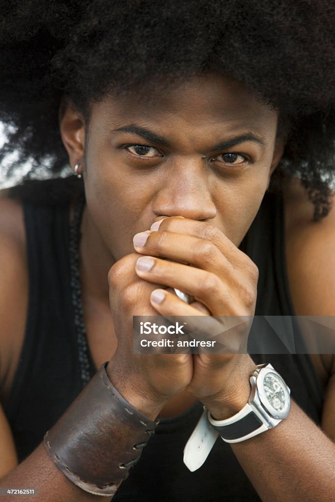 Handsome male Hansdome male portrait isolated over a white background 20-29 Years Stock Photo