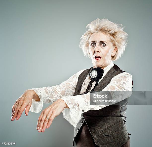 Crazy Senior Woman Stock Photo - Download Image Now - Ghost, Senior Women, 60-69 Years