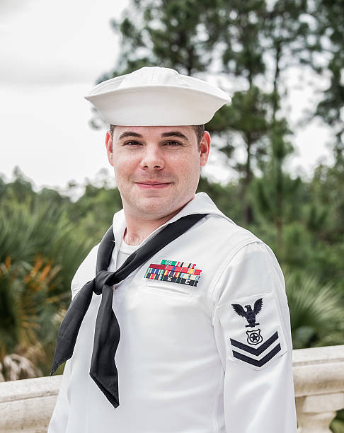 istock Enlisted Caucasian Sailor in Uniform 472163567