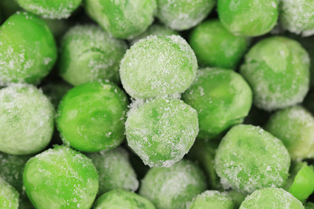 Frozen Green Peas background.