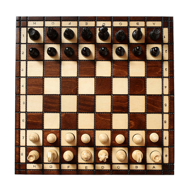 istock Wooden chessboard with chessmen 472164643
