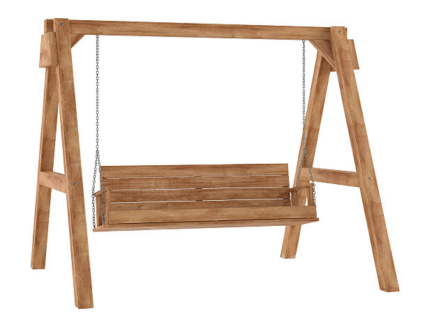 istock Wooden swing isolated 472164937