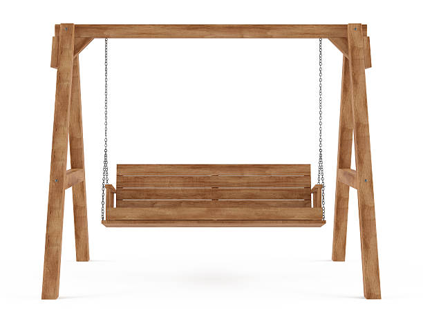 istock Wooden swing isolated 472164953
