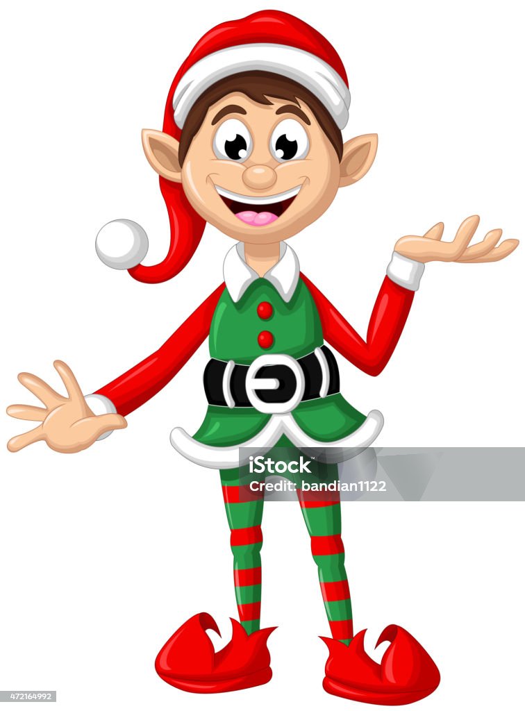 Christmas elf posing vector illustration of Christmas elf posing 2015 stock vector