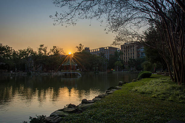 Photo was taken in Drunk Moon Lake in National Taiwan University(NTU).