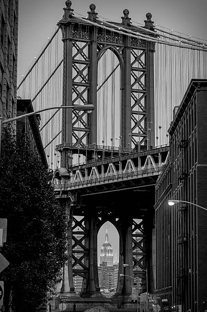 istock Manhattan Bridge with Empire State Building B&W 472168004