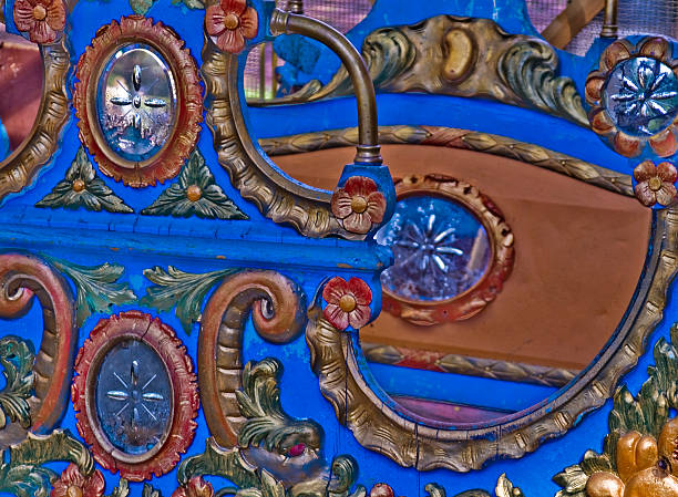 istock Carved Wooden Decorative Panel From Antique Wagon 472168729