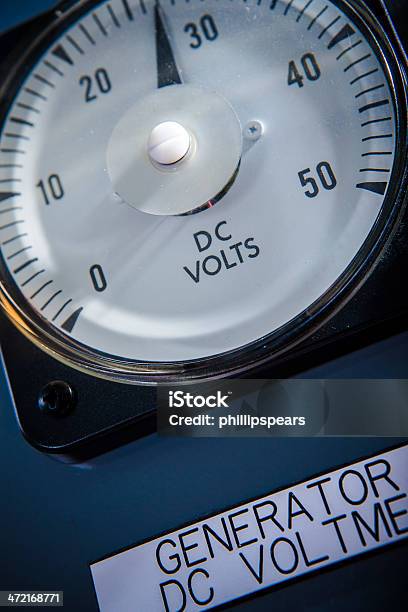 Detail View Of A Dc Voltage Meter Stock Photo - Download Image Now - Color Image, Construction Equipment, Construction Machinery