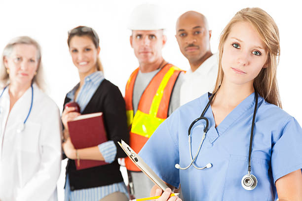istock Diverse studio shot group of people with different careers 472168799