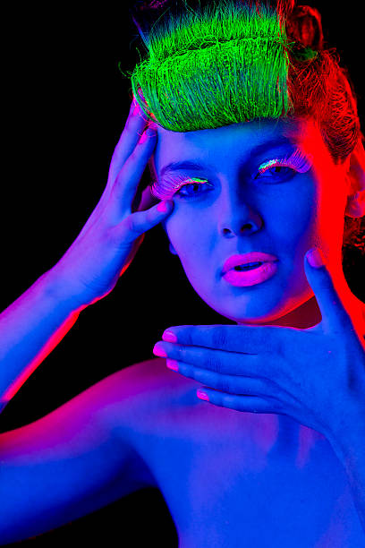 istock Women Portrait in Neon Lights 472171267