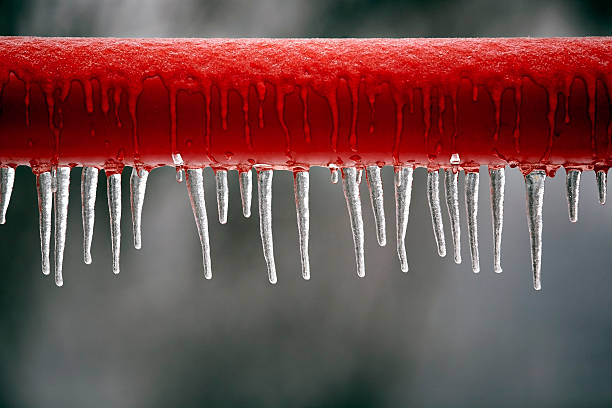 frozen bar red frozen metal bar pipe stock pictures, royalty-free photos & images