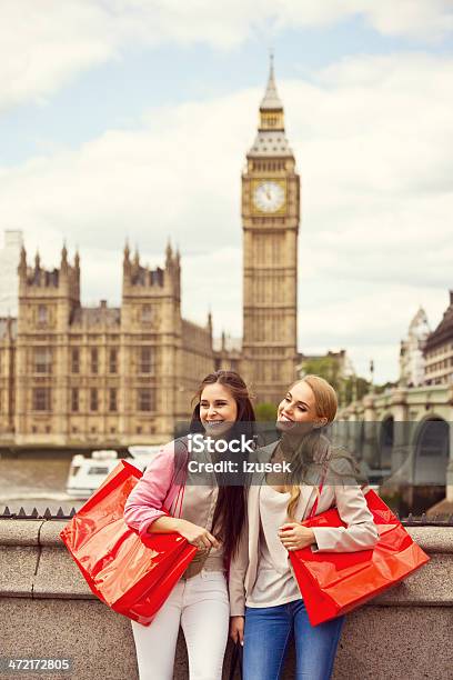 Shopping In London Stock Photo - Download Image Now - 20-24 Years, Adult, Adults Only