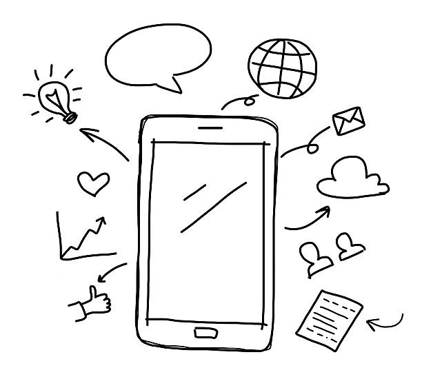 istock hand drawing smart phone with social media concept 472173381