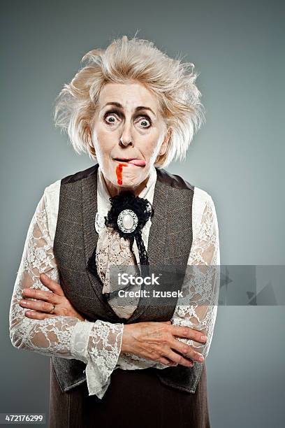 Spooky Senior Lady Stock Photo - Download Image Now - 60-69 Years, Adult, Adults Only