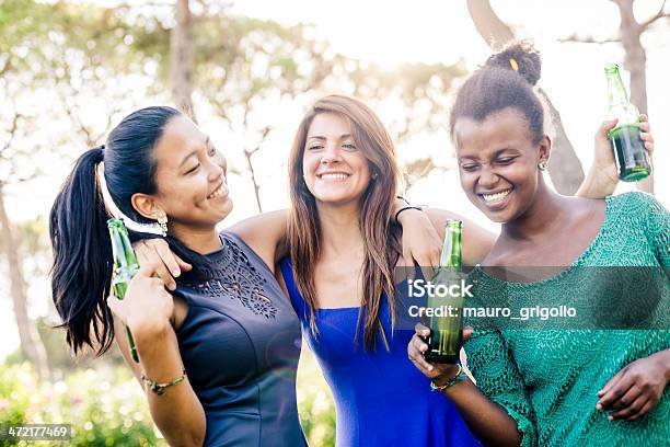 Three Young Women Having Fun At The Park Stock Photo - Download Image Now - 18-19 Years, 20-24 Years, 20-29 Years