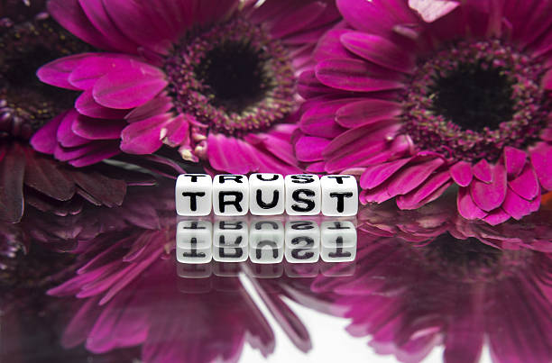 istock Trust message with pink flowers 472177755