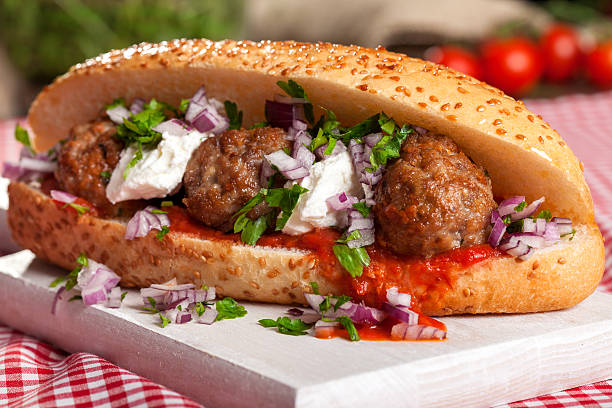 istock sandwich with meatball in tomato sauce 472182574