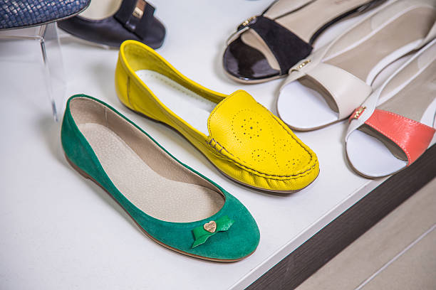 istock Stylish colored suede moccasins women's shoes 472182908