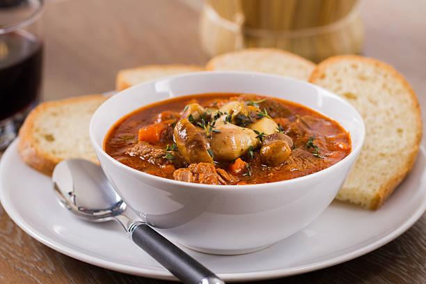 istock Hot stew with mushrooms 472183181