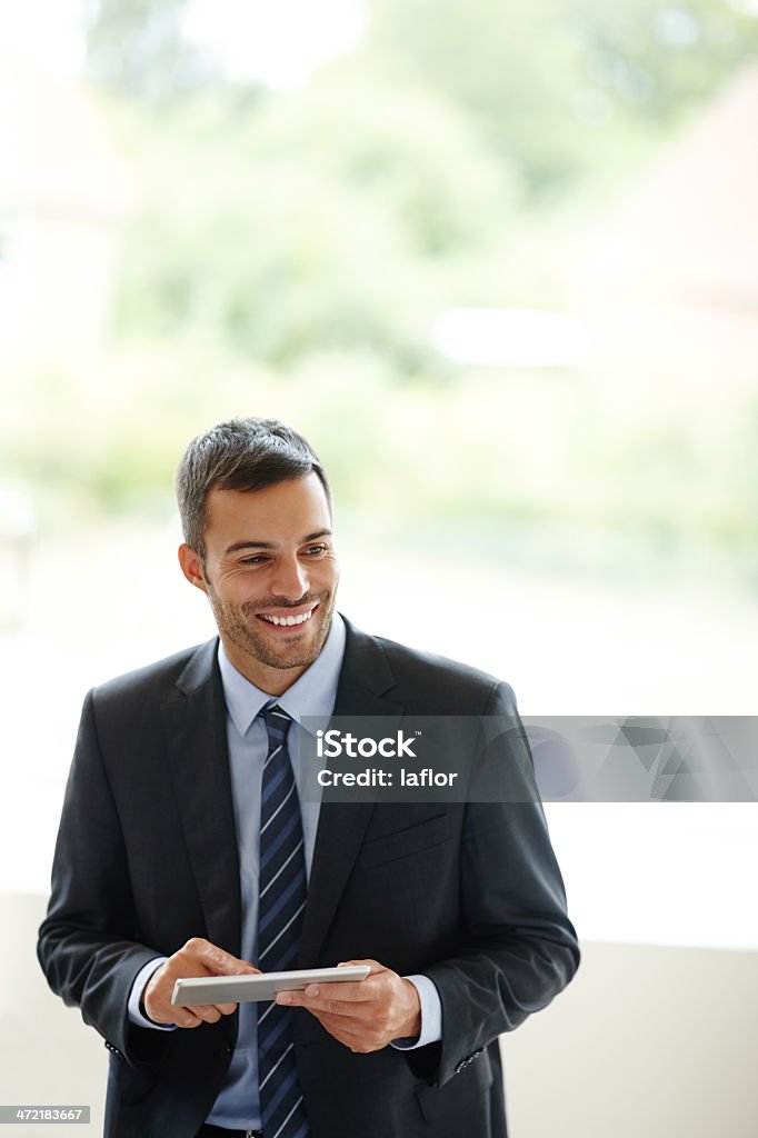 Diese tablet macht Unternehmen so einfach! - Lizenzfrei Büro Stock-Foto