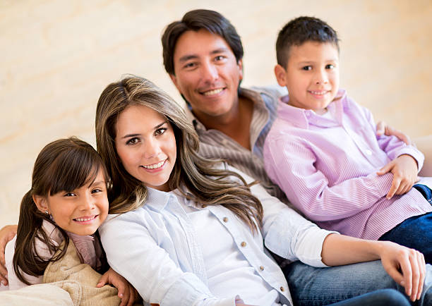 istock Happy family at home 472184441