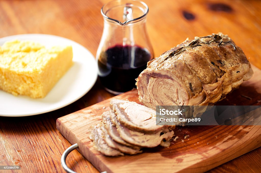 Italian Polenta with roast Banquet Stock Photo