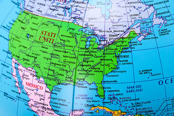 istock Inflatable Globe Closeup - North America 472185035