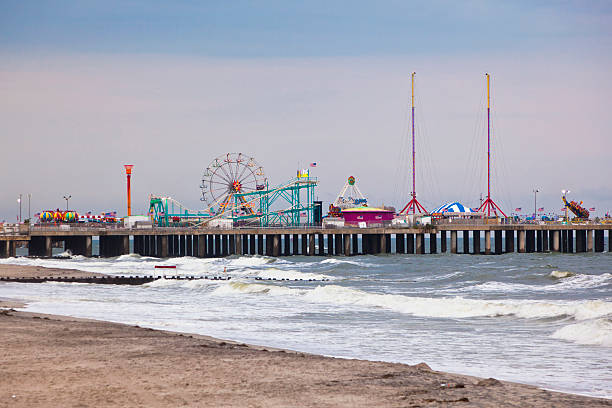 parque amuesment no pier steel atlantic city, na nova jérsia - atlantic city gambling new jersey built structure imagens e fotografias de stock