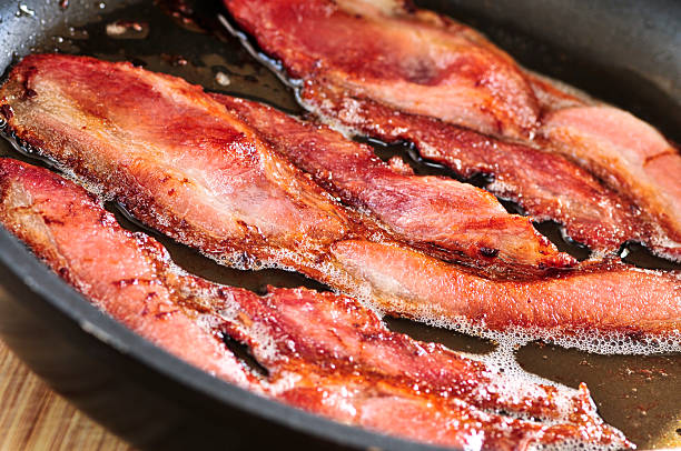 istock Rashers of bacon frying in a pan 472185804