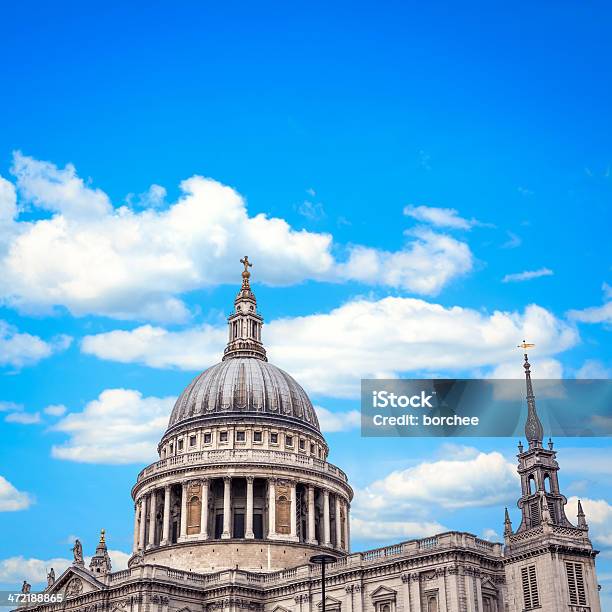 St Pauls Cathedral In London Stock Photo - Download Image Now - Architectural Dome, Architecture, Blue