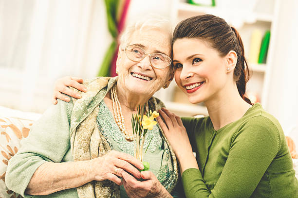 Grandmother and granddaughter